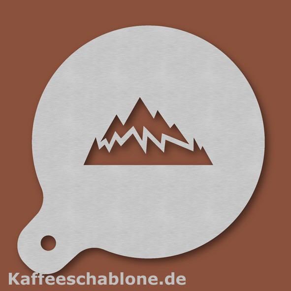 Kaffeeschablone Berg aus Edelstahl