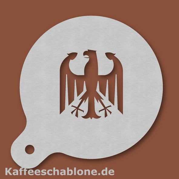 Kaffeeschablone Bundesadler aus Edelstahl