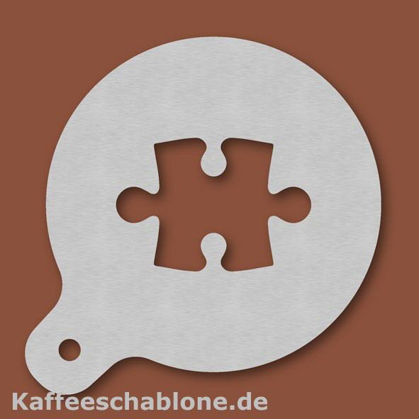 Kaffeeschablone Puzzleteil aus Edelstahl