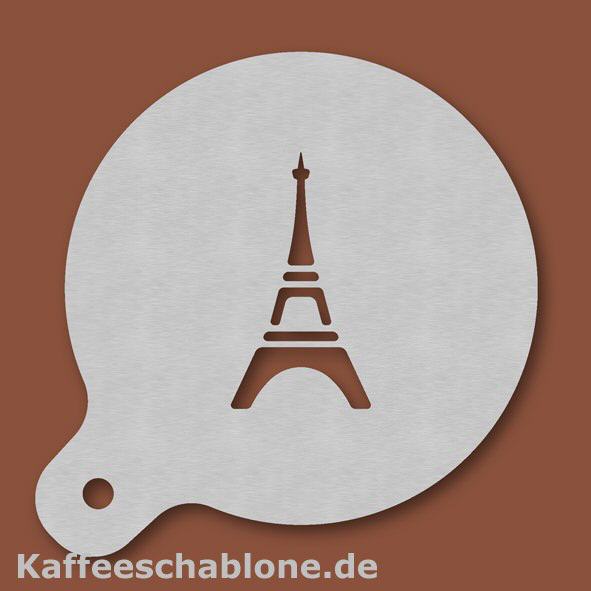 Kaffeeschablone Eiffelturm aus Edelstahl