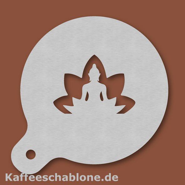 Kaffeeschablone Buddha aus Edelstahl