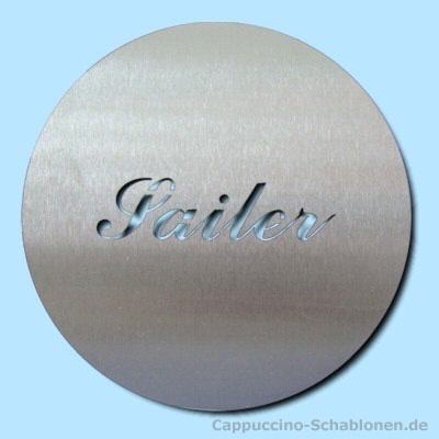Kaffeeschablone Sonderanfertigung "Sailer"