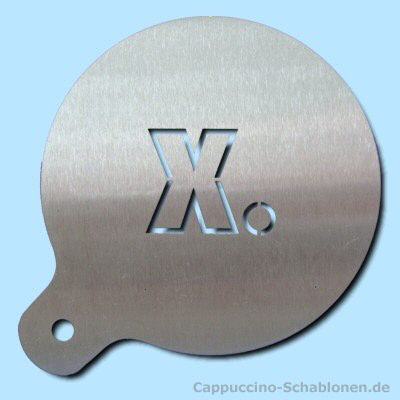 Kaffeeschablone Buchstabe "X"